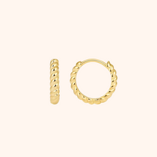 GOLDEN ROPE EAR HOOPS