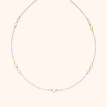 BOHEME PEARL NECKLACE/ CHOKER [FACETED WHITE QUARTZ]