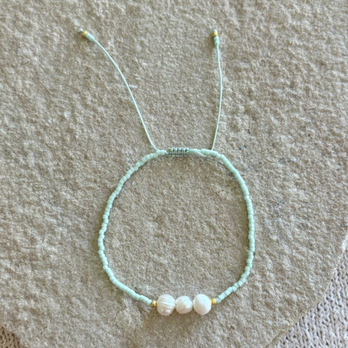 PEARL BLESSING BRACELET [TEAL]