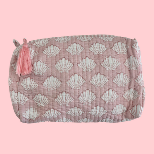 INDIE COSMETIC BAG [BABY PINK SEASHELL]