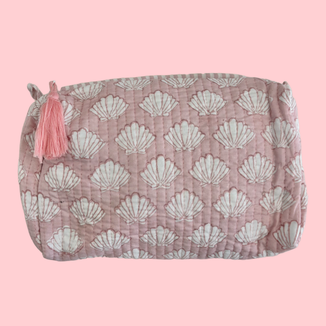 INDIE COSMETIC BAG [BABY PINK SEASHELL]