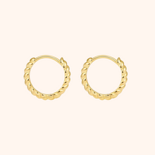 GOLDEN ROPE EAR HOOPS