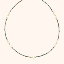 BOHEME PEARL NECKLACE/ CHOKER [TURQUOISE]
