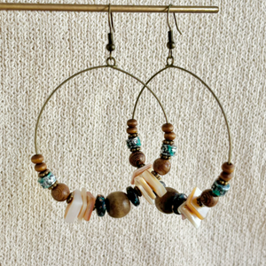 NAVA EARRINGS [WOOD]