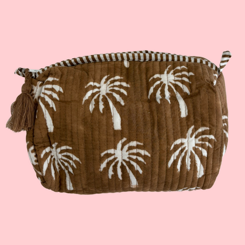 INDIE COSMETIC BAG [PALM TREE COCONUT]