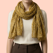 WILD FLOWER CREPE SCARF [OCHRE]