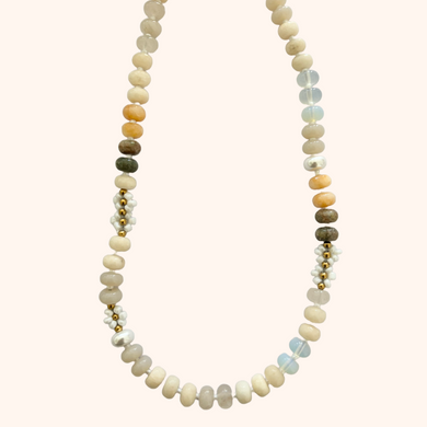 FLOWER GARDEN NECKLACE [PEACH]