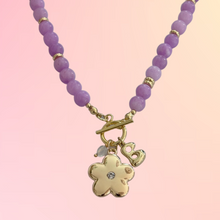 FLOWER MARKET BEADED NECKLACE [LILAC]