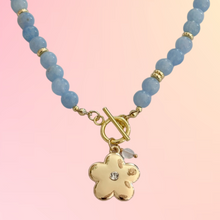 FLOWER MARKET BEADED NECKLACE [BLUE]