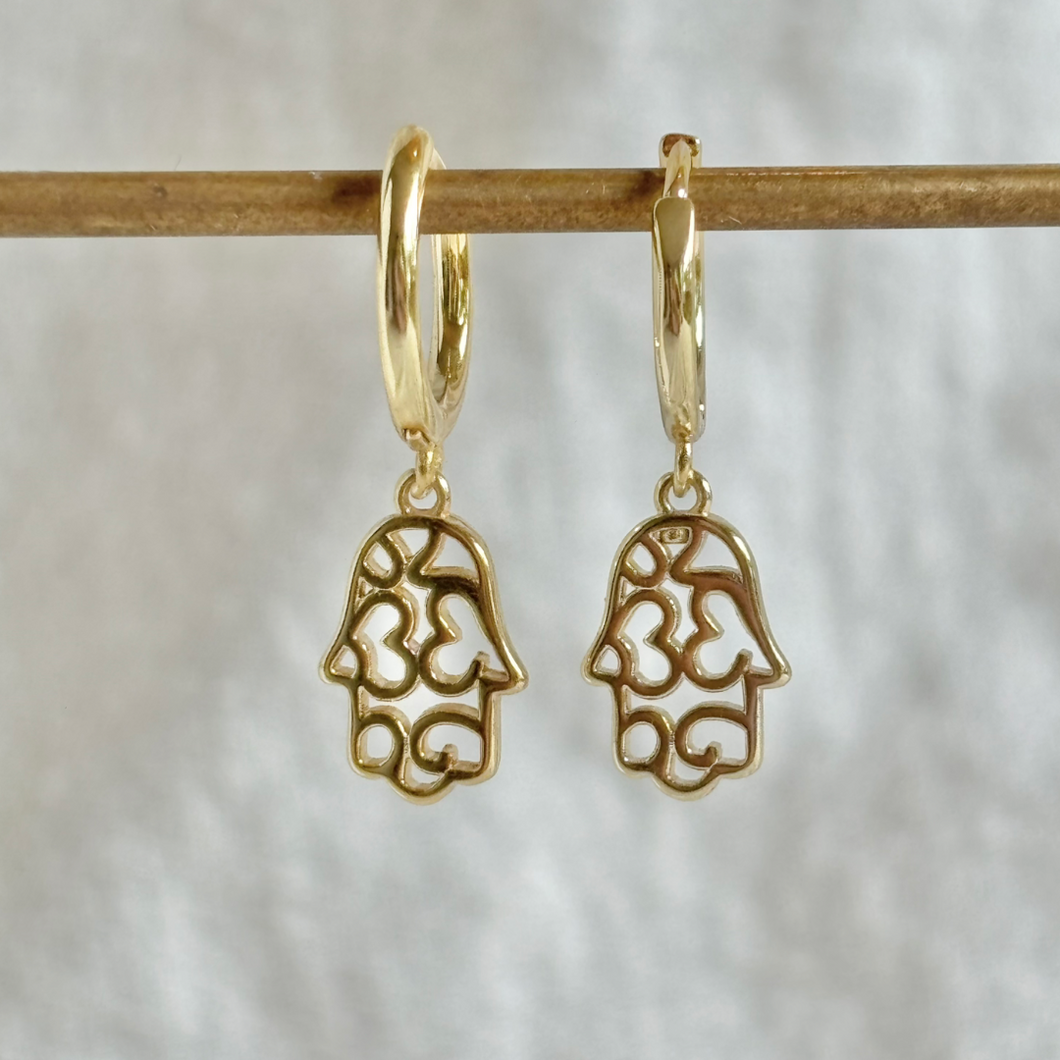 HAMSA EAR HOOPS