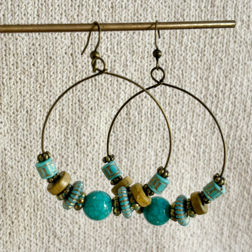 NAVA EARRINGS [TURQUOISE]