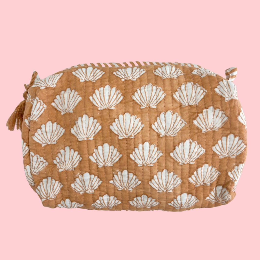 INDIE COSMETIC BAG [PEACH SEASHELL]