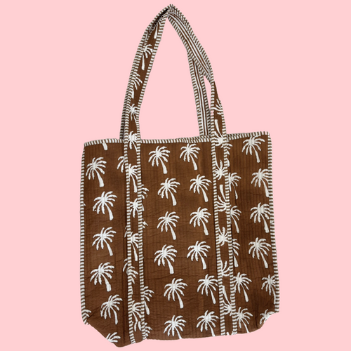 THE WEEKENDER TOTE [PALM TREE COCONUT]