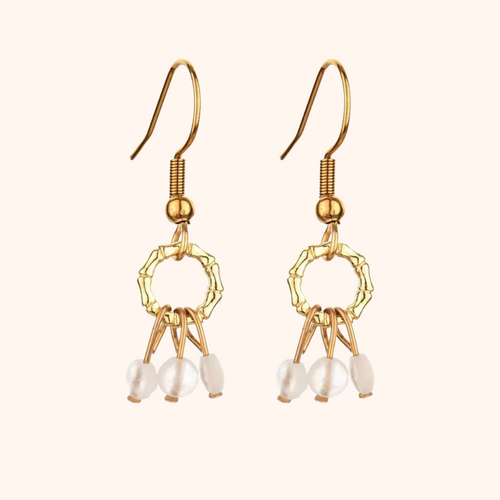 KARMA EARRINGS [ROSE QUARTZ]