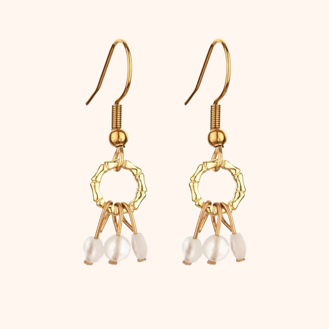 KARMA EARRINGS [ROSE QUARTZ]