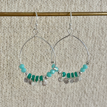 PALM COVE EARRINGS [SILVER TEAL]