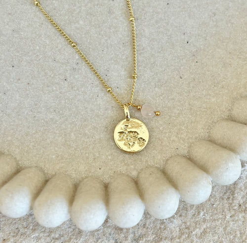 WILDFLOWER NECKLACE [ROSE QUARTZ]