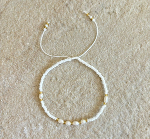CALM PEARL BRACELET [WHITE]