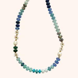 FLOWER GARDEN NECKLACE [BLUE]