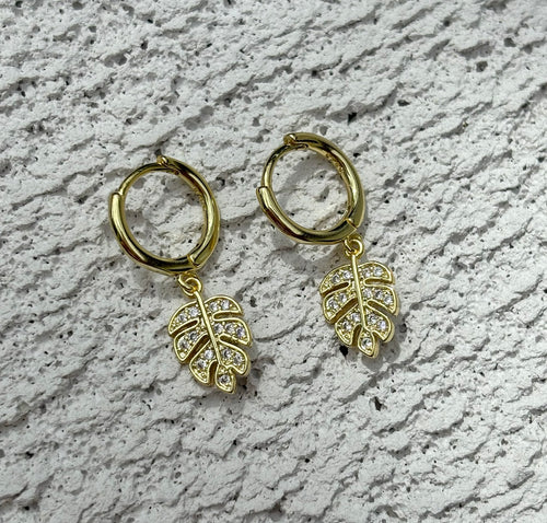 MONSTERA SHINE EAR HOOPS