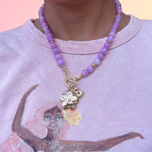 FLOWER MARKET BEADED NECKLACE [LILAC]