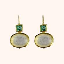 VANESSA GEM EARRINGS [BLUE IVORY]