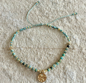 LUCKY COIN BRACELET [TURQUOISE]