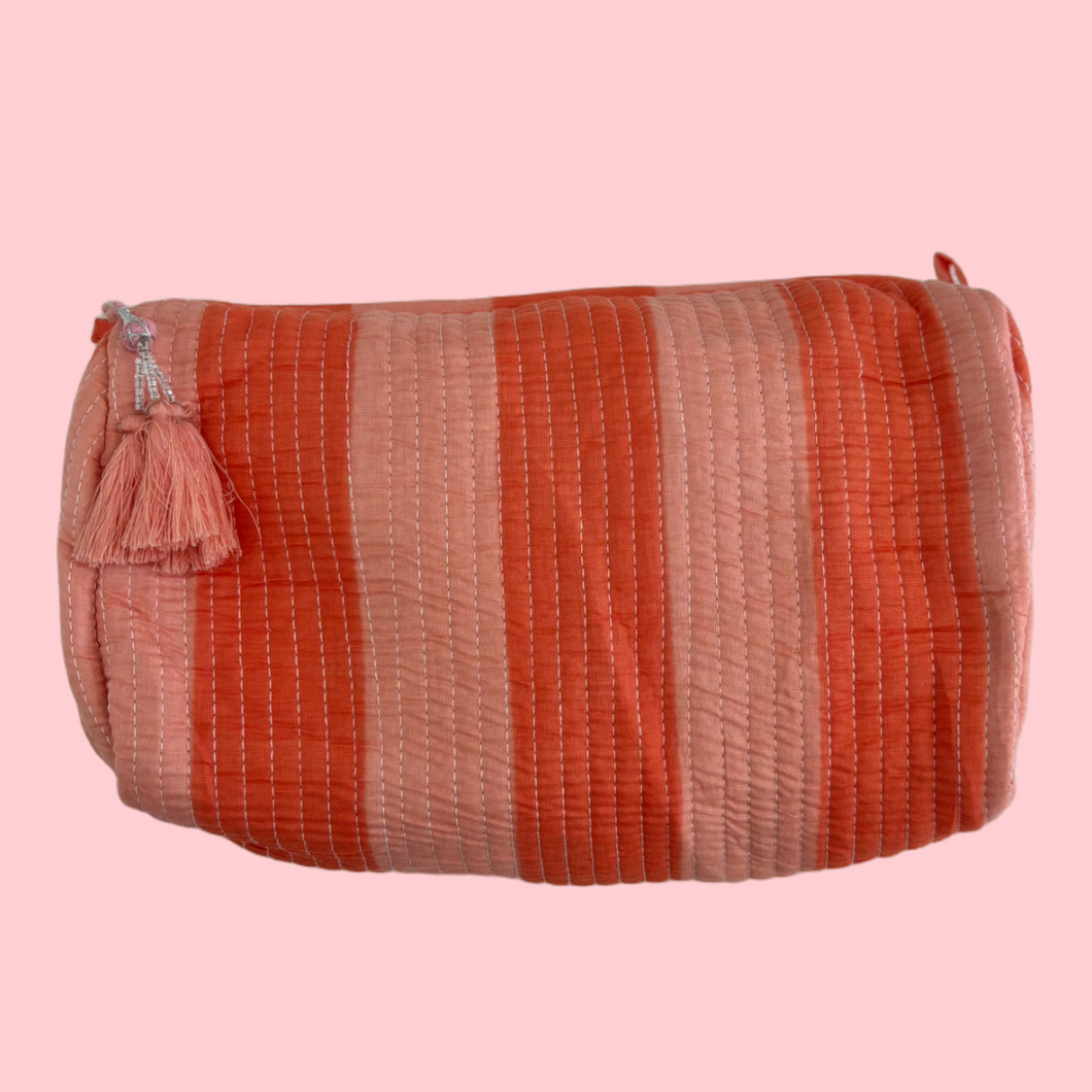 INDIE COSMETIC BAG [PEACH SUNDAE STRIPPY]