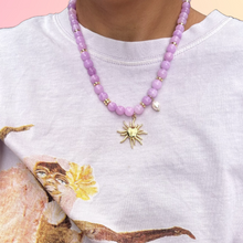 SUN PEARL BEADED NECKLACE [LILAC]