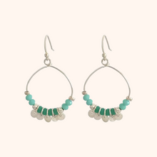 PALM COVE EARRINGS [SILVER TEAL]