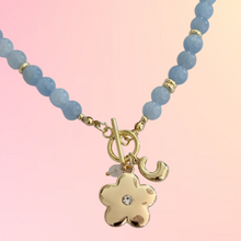FLOWER MARKET BEADED NECKLACE [BLUE]