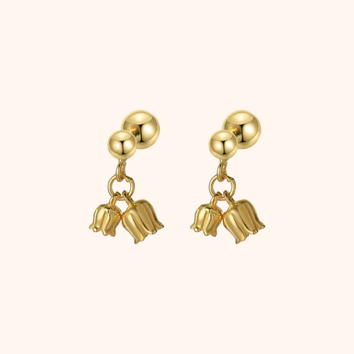 DAINTY BELL BLOOM EAR STUDS