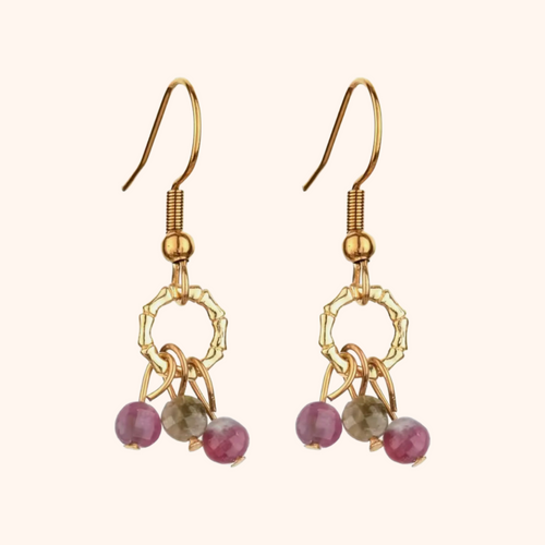 KARMA EARRINGS [WATERMELON TOURMALINE]