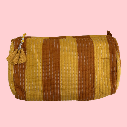 INDIE COSMETIC BAG [HONEY COMB STRIPPY]