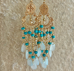 AYLA EARRINGS [TEAL]