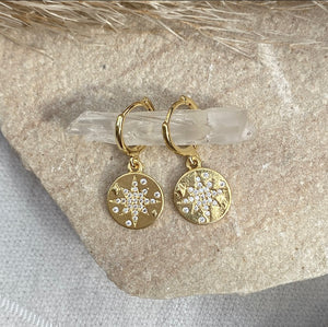*LAST ONE* NORTH STAR COIN EAR HOOPS